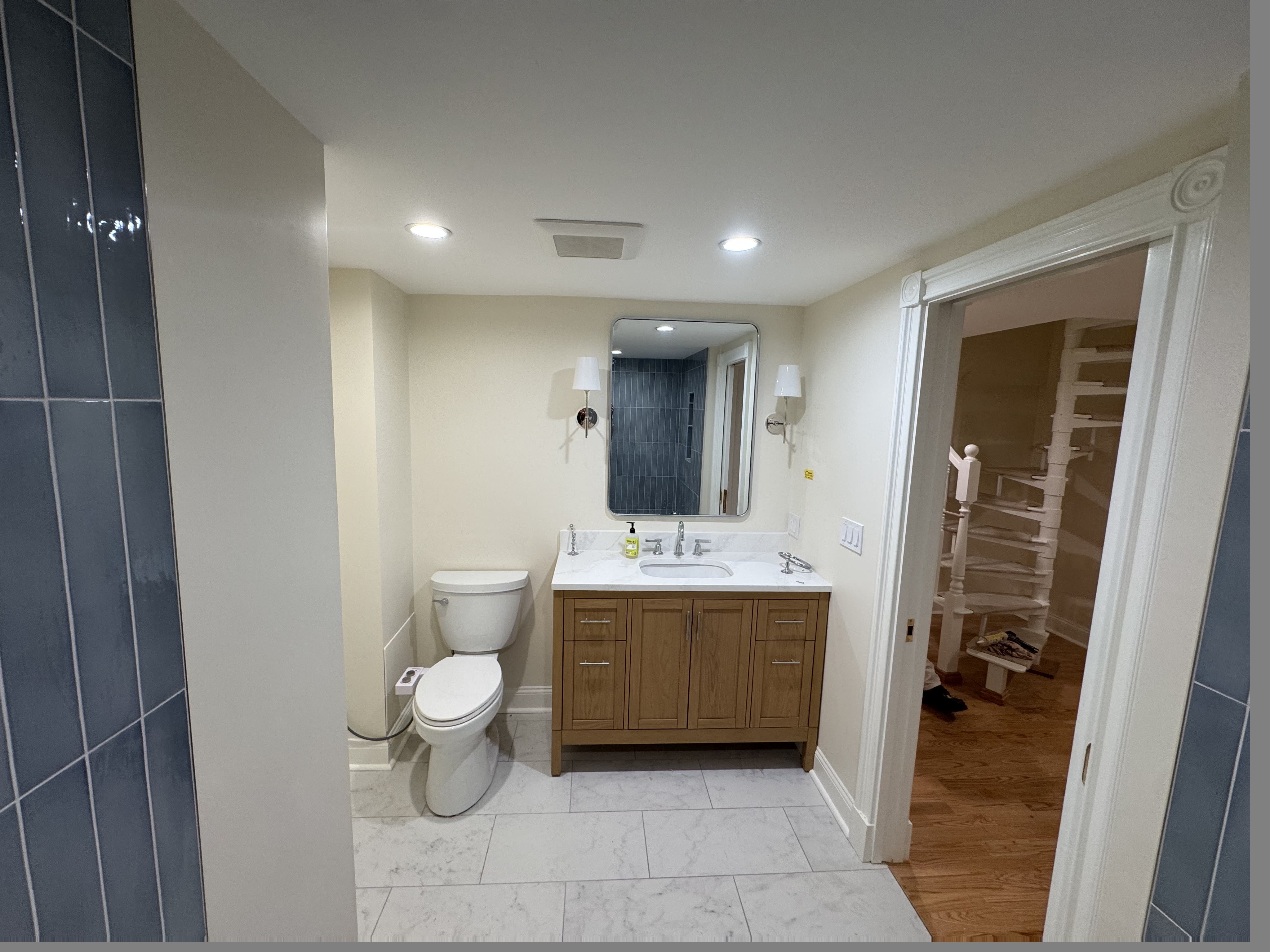 Bathroom refresh with detailed trim work
